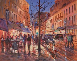 A Lively Night by Henderson Cisz - Original Painting on Board sized 20x16 inches. Available from Whitewall Galleries